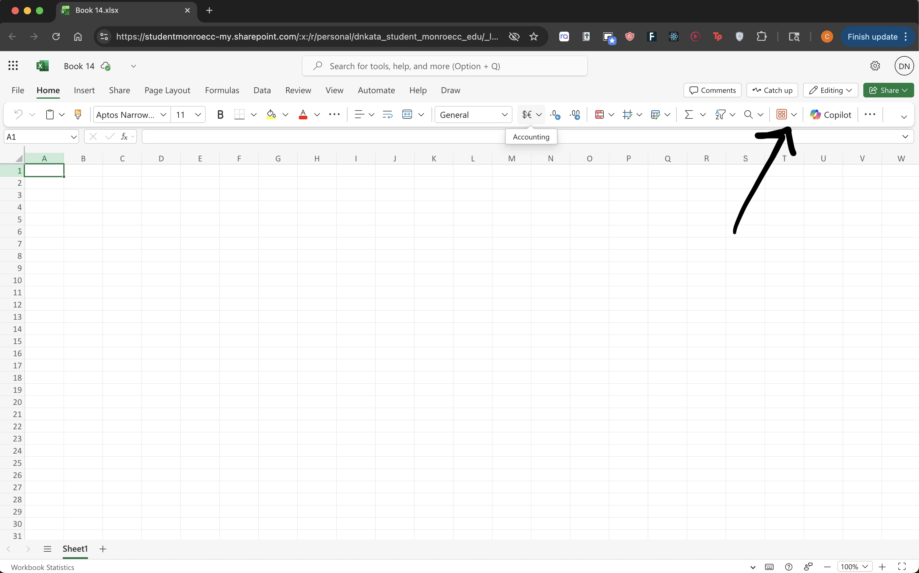 Excel Home tab with Add-ins button highlighted